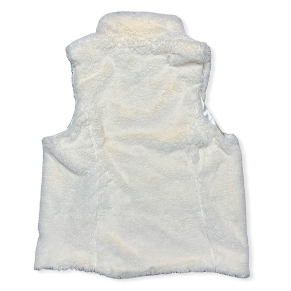 Andrew Marc New York Fluffy Off White Faux Fur Lined Vest Large - Picture 3 of 8